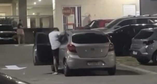 Vídeo: homem é flagrado agredindo sua companheira dentro de carro em São Luís