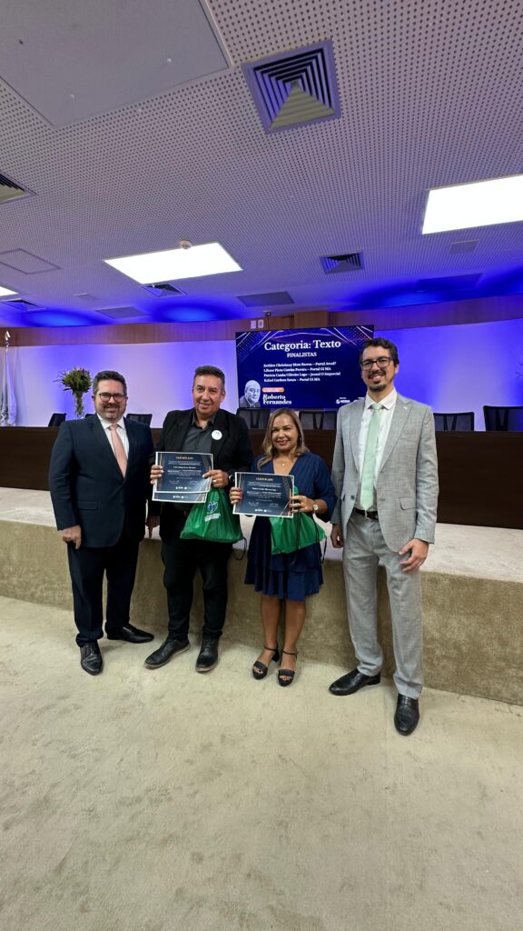 Orgulho! O Imparcial é premiado na categoria texto do Prêmio Roberto Fernandes de Jornalismo