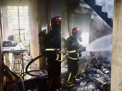 Incêndio destrói loja na Curva do 90 e deixa duas pessoas feridas em São Luís