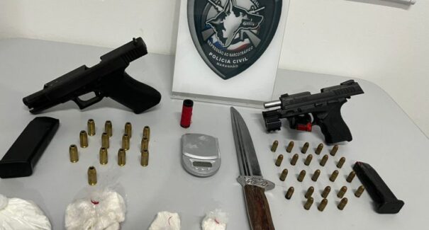 Polícia Civil prende dois homens portando cocaína e armas de fogo no bairro Anjo da Guarda