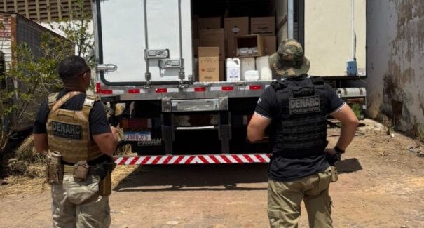 No Piauí, Polícia recupera caminhão e carga de defensivos agrícolas roubados no Maranhão