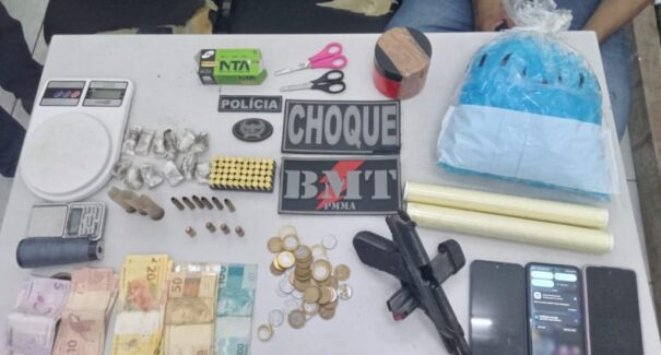PMMA apreende arma de fogo, drogas e munições durante ação integrada na Liberdade
