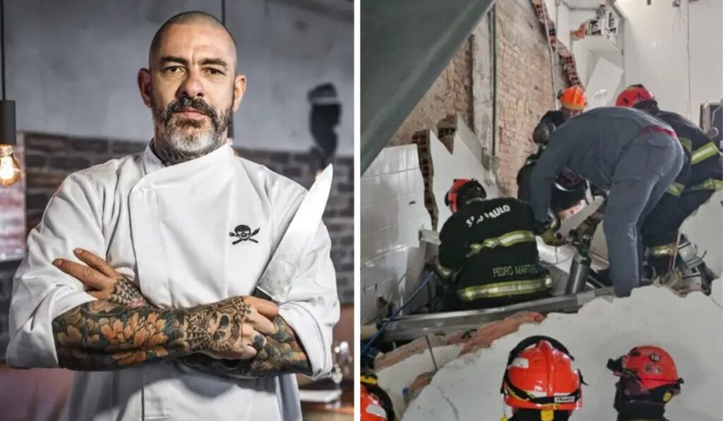 Teto de restaurante do chef Fogaça desaba após explosão; vítimas seguem abaixo de escombros