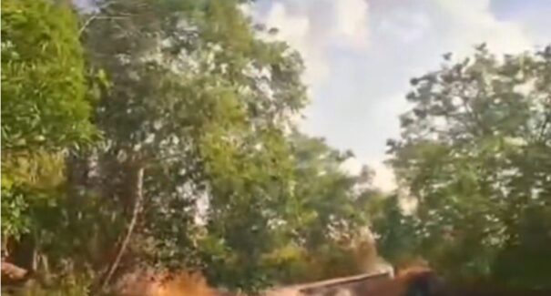 Vídeo: ponte desaba durante passagem de caminhão com 44 toneladas de calcário