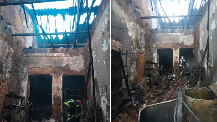 Incêndio atinge loja de eletrodomésticos na Rua  de São Pantaleão