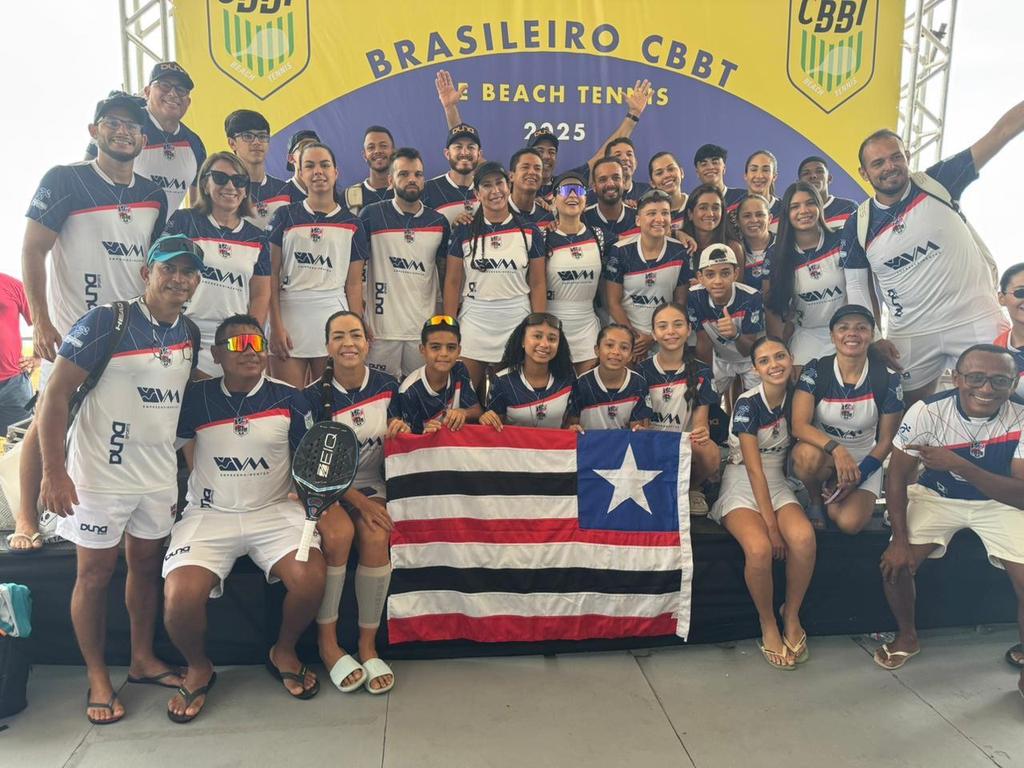 Time Maranhão se destacou na disputa do Brasileiro de Beach Tennis. (Foto: Divulgação/FBTM)