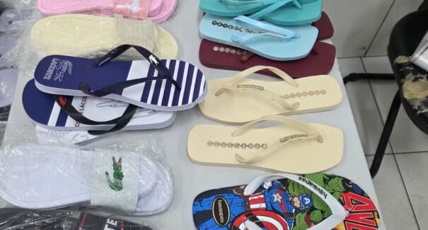 Polícia apreende quase 3 mil sandálias falsificadas em Timon