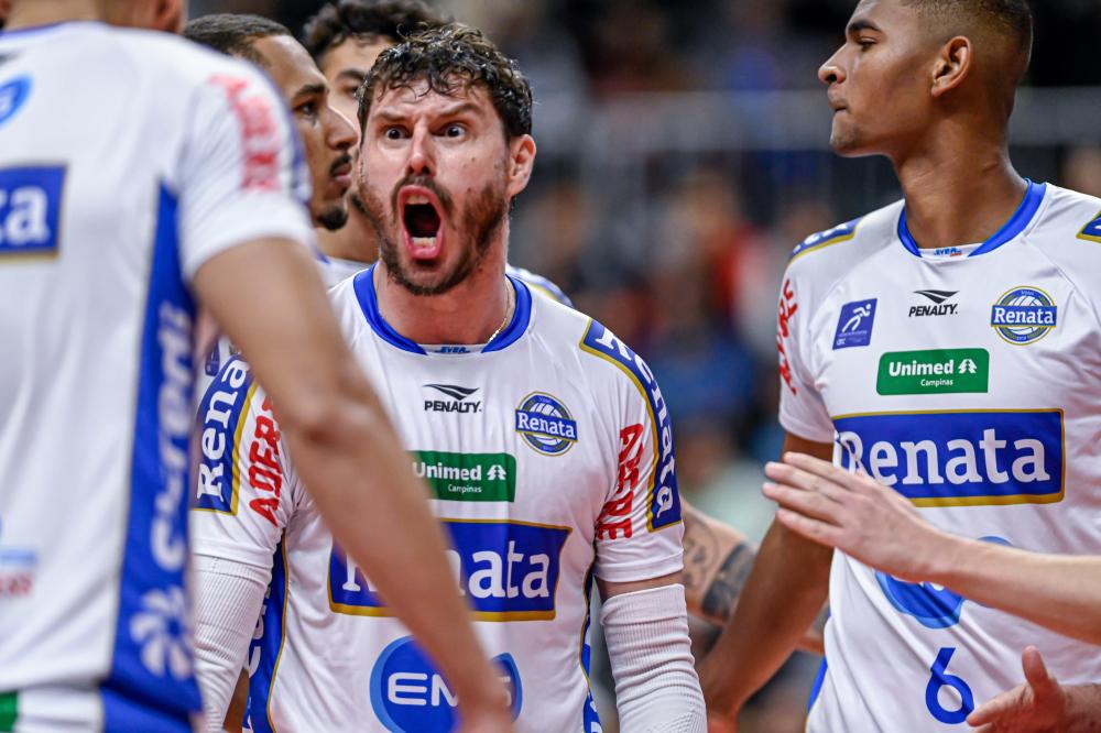 O levantador Bruninho é um dos destaques do Vôlei Renata.
(Foto: Divulgação/Vôlei Renata)