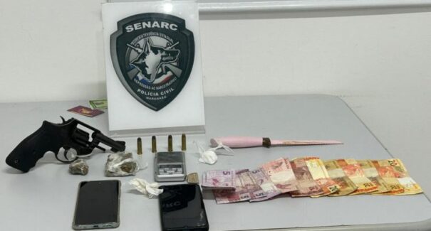 Suspeito é preso por tráfico de drogas e posse ilegal de arma em São Luís