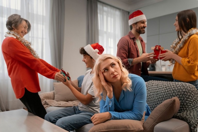 Para muitas pessoas, perguntas e comentários indiscretos sobre estar sozinho podem transformar celebrações de fim de ano em ocasiões bem desconfortáveis (Foto: Freepik)