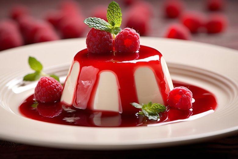Panna cotta com calda de framboesa (Foto: Freepik)