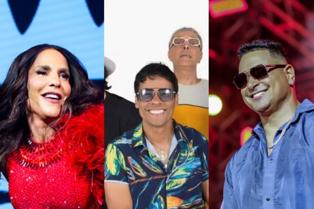 As atrações nacionais Ivete Sangalo, Chiclete com Banana e Xanddy Harmonia se juntam a artistas maranhenses para compor a programação deste domingo (Foto: Reprodução)