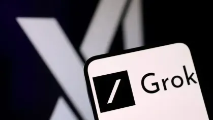 Logo do Grok • 16/02/2025 - (crédito: REUTERS/Dado Ruvic/Imagem ilustrativa)
