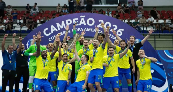 Brasil bate Argentina e conquista 12º título na Copa América de Futsal