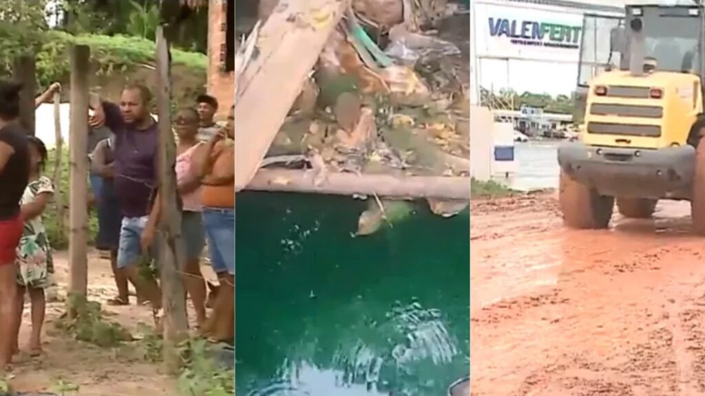 Moradores da Vila Maranhão, em São Luís, foram retirados de suas casas após a Justiça classificar a área como cenário de desastre ambiental (Foto: Reprodução)