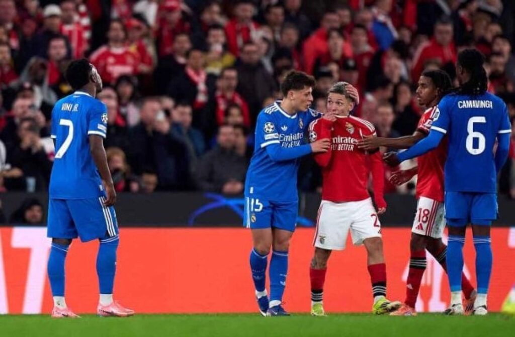 Prestianni é punido pela Uefa após caso de racismo contra Vini Jr (Foto: Angel Martinez/Getty Images)