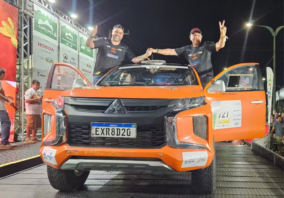 Fábio Cadasso e João Afro voltam a formar dupla para competir no Rally Cerapió — Foto: Divulgação/assessoria  
