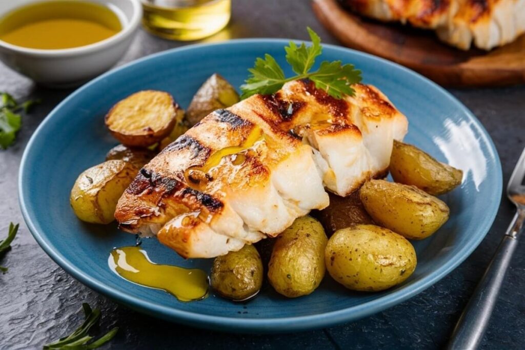 Bacalhau assado com batata (Imagem: Food Fantasy | Shutterstock)
