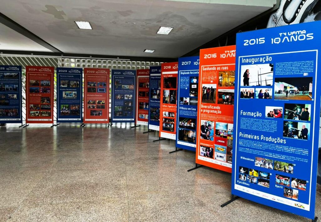 Exposição TV UFMA Uma década de imagens, um futuro de ideias será aberta, nesta quarta-feira, 18, na galeria do Auditório Central da UFMA, em São Luís. (Divulgação/TV UFMA)