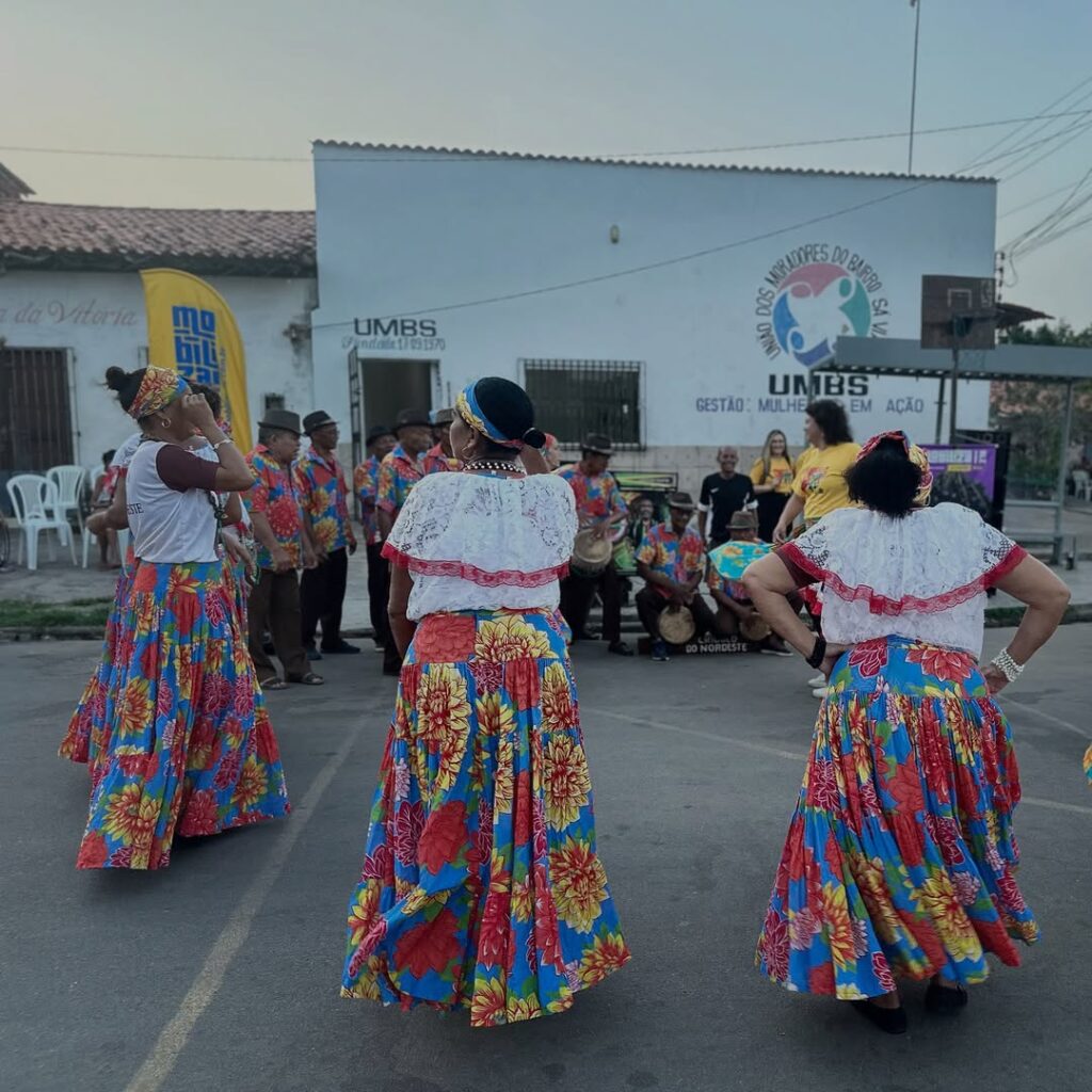 Oficina gratuita de Tambor de Crioula no bairro do Sá Viana. (Reprodução/Redes Sociais)