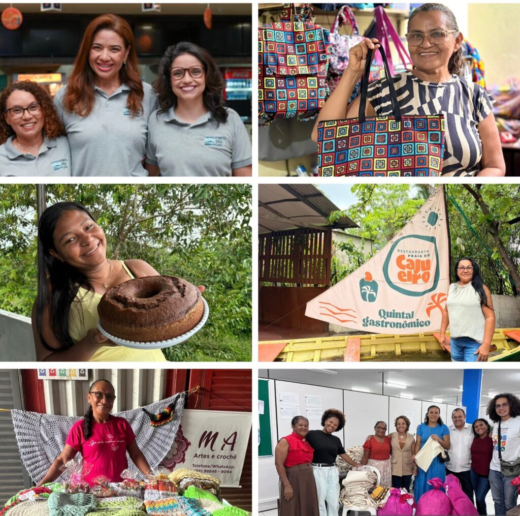 Mulheres das comunidades do Cajueiro e da Mãe Chica participam de cursos e iniciativas do Porto São Luís voltadas à capacitação e geração de renda. Foto: Divulgação
