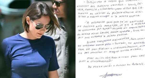 Bolsonaro pede que Michelle entre na política só depois de março