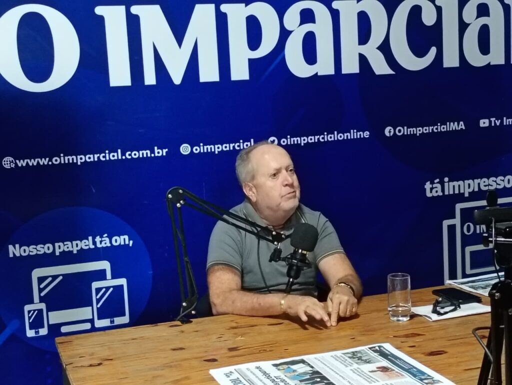 Ex-Procurador-Geral de Justiça do Maranhão, Eduardo Nicolau, esteve nas instalações da Rádio de O Imparcial (Foto: João Pedro Castro)