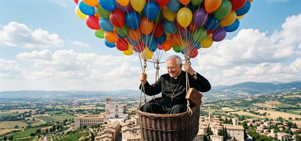 O voo do “Padre do Balão”. (Foto: Reprodução)