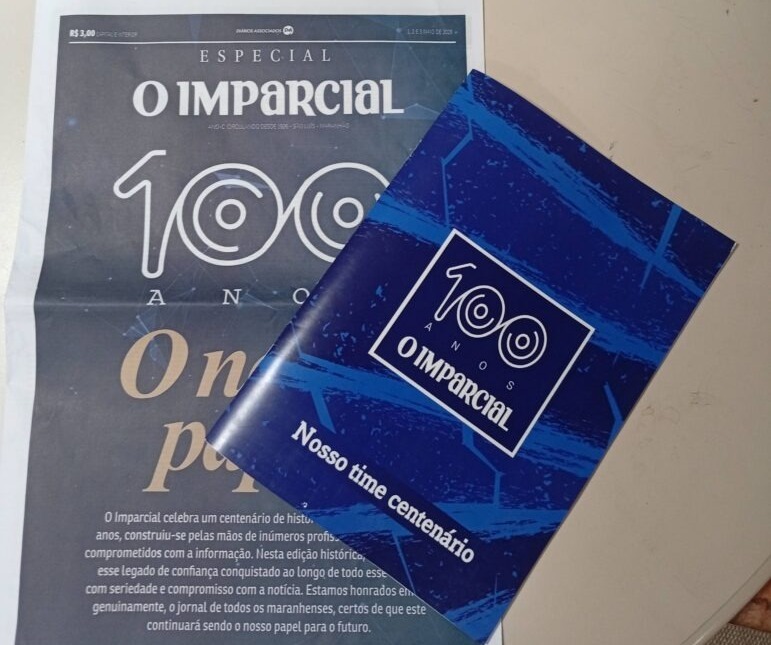 Álbum de figurinhas nos 100 anos de O Imparcial (Foto: Divulgação)