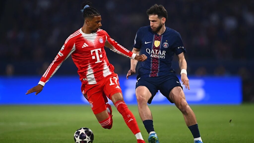 Olise e Kvaratskhelia foram espetaculares no jogo de ida, em Paris (Foto: Mattia Ozbot - UEFA/GettyImages)