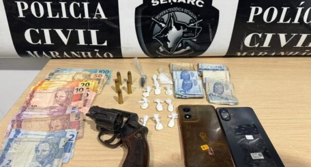 Ponto de venda de drogas é desarticulado e arma é apreendida em Timon
