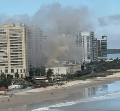 Princípio de incêndio atinge restaurante na Ponta d’Areia