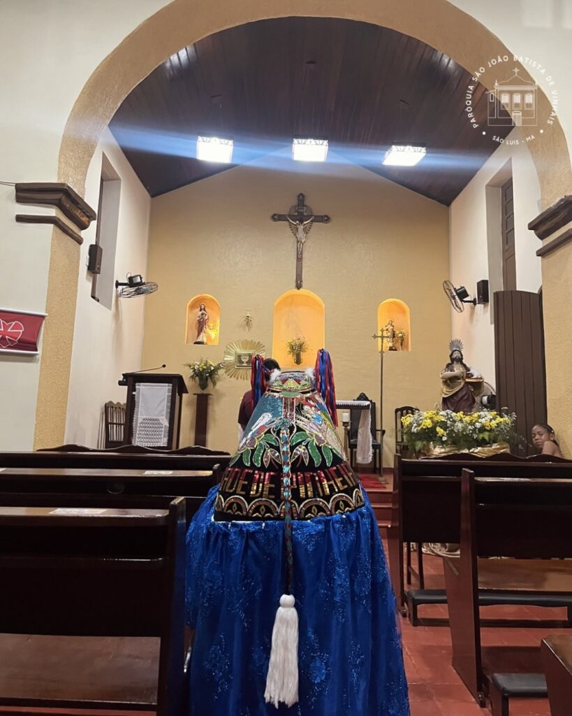 Boi na Paróquia de São João Batista de Vinhais Velho (Foto: Reprodução)