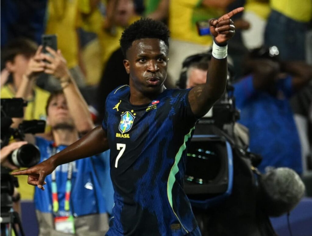 Vini Jr voltou a balançar as redes pela Seleção (Foto: Reprodução/Instagram/CBF)