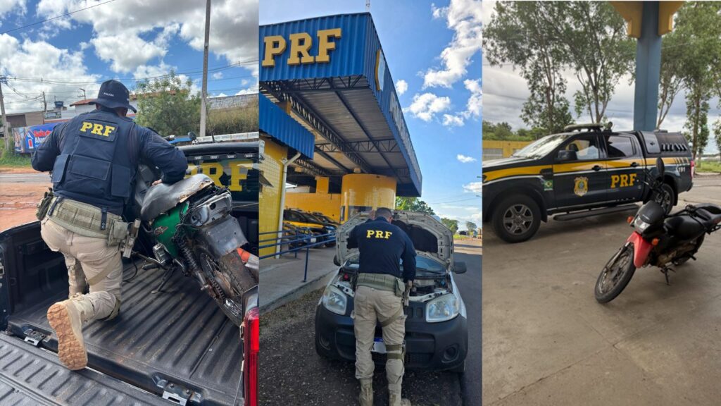 Veículos adulterados recuperados pela PRF durante a Operação Corpus Christi 2026. (Divulgação/PRF)
