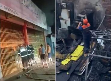 Incêndio destrói loja de móveis seminovos no bairro da Camboa, em São Luís