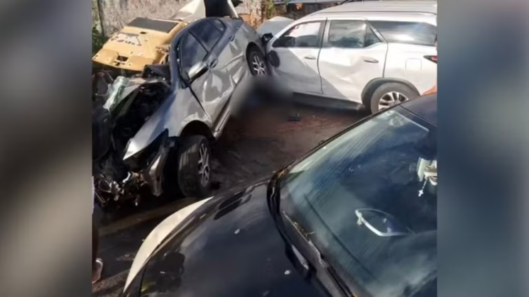 Acidente envolvendo três veículos provoca mortes na Estrada de Ribamar