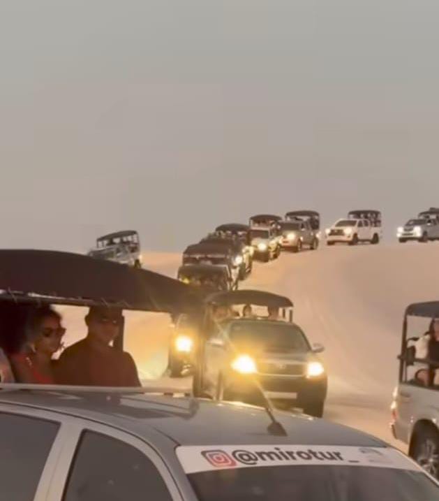 Vídeos: superlotação nas férias transforma cenário nos Lençóis Maranhenses