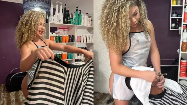 Influenciadora abre barbearia nudista com cortes de até R$ 4 mil