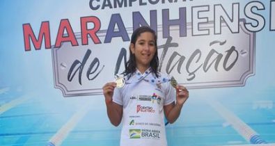 Sofia Duailibe fatura três medalhas de ouro no Maranhense de Natação