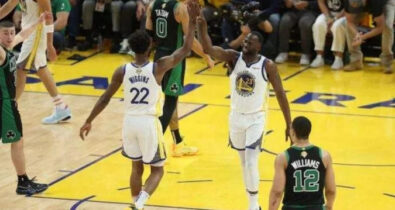 NBA: Warriors segura reação do Celtics e fica a uma vitória do título
